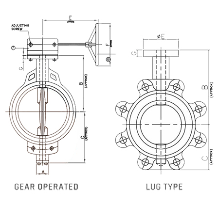 Centric Disc Butterfly Valve Diagram