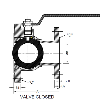 Flush Bottom Ball Valves Diagram